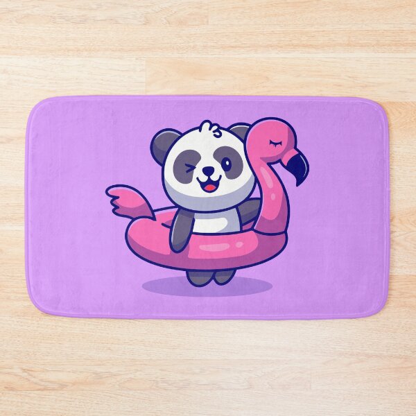 Item preview, cute-panda-with-flamingo-tires designed and sold by thesenseii.