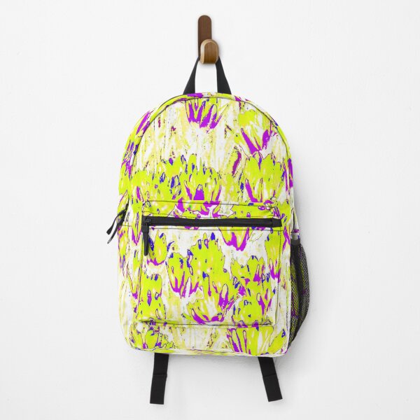 Item preview, Floral Abstract Motives with Blooming Yellow and Purple Tulips designed and sold by IraNiva.