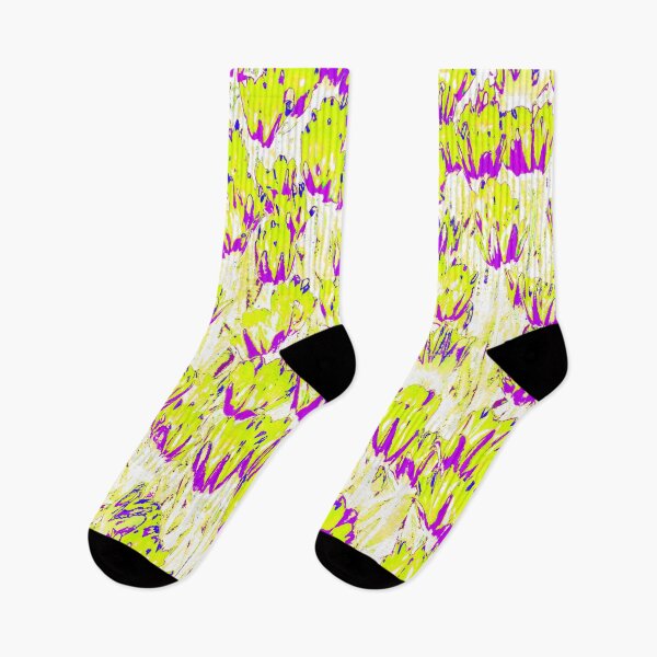 Item preview, Floral Abstract Motives with Blooming Yellow and Purple Tulips designed and sold by IraNiva.