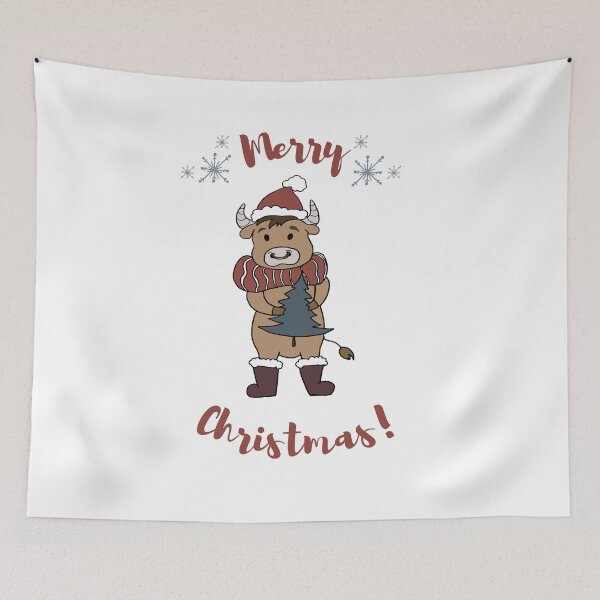 Item preview, Christmas Scandinavian Bull designed and sold by DiverseMerch.