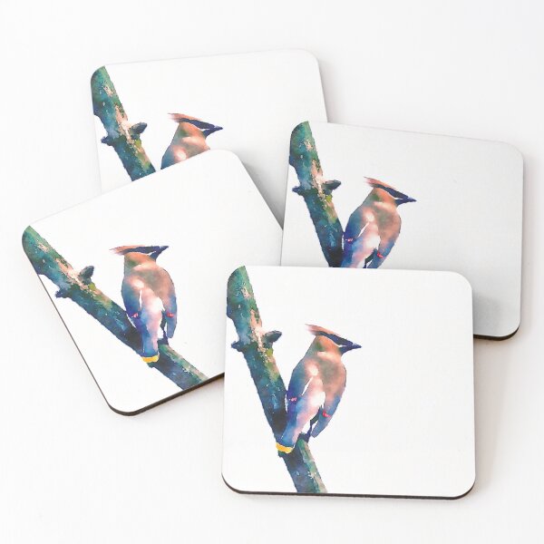 Item preview, Cedar Waxwing Watercolor designed and sold by Zurickdesigns.