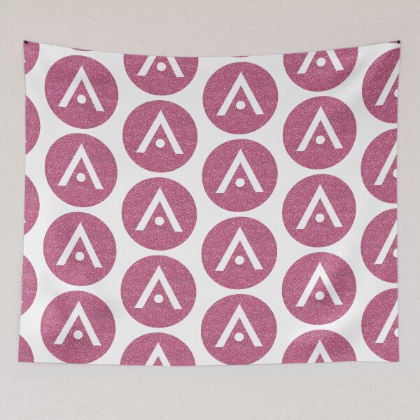 Item preview, Bright Pink Glitter Aveda Logo designed and sold by Dalaura.