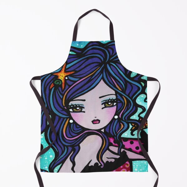 Item preview, Blue Haired Fantasy Mermaid Whimsical Art Hannah Lynn designed and sold by hannahlynnart.