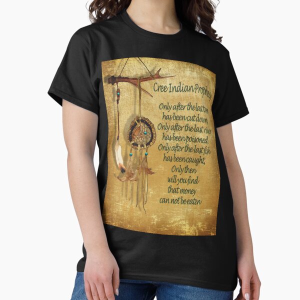 Vista previa del artículo con la obra «Indio nativo americano "Profecía Cree"», diseñado y vendido por Irisangel.