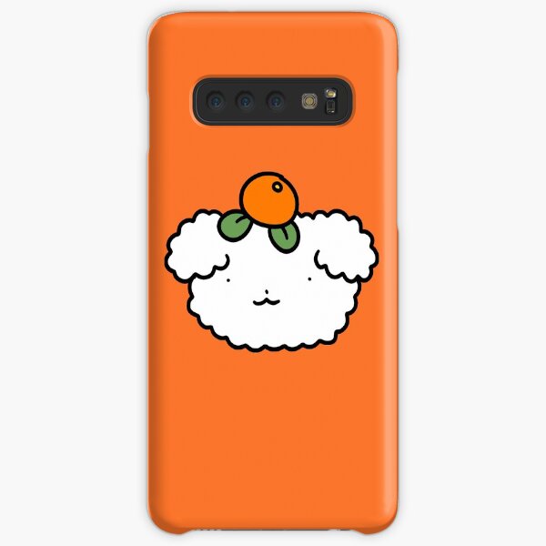 Orange Fruit Fluffy Dog Face Samsung Galaxy Snap Case