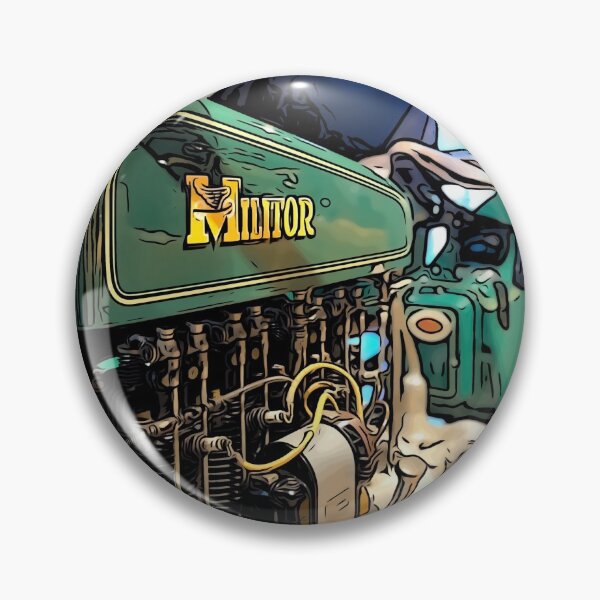 Item preview, Rare Miltior Classic Motorcycle Pop Art designed and sold by LordSwanky.