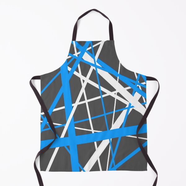 Item preview, Lines Of Medium Blue and White Abstract Geometric Pattern (On Grey) designed and sold by taiche.