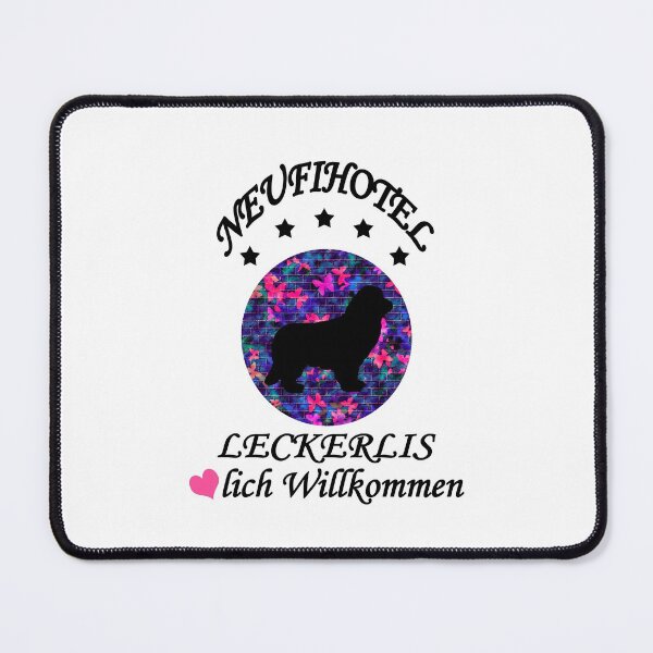 Artikelvorschau, Neufundländer Hund Schmetterlinge Leckerlis Willkommen entworfen und verkauft von Moonyflower.