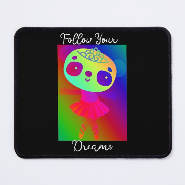 Item preview, Rainbow Ballerina Panda - Follow Your Dreams -Black designed and sold by Wheeler-Styl3.