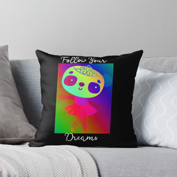 Item preview, Rainbow Ballerina Panda - Follow Your Dreams -Black designed and sold by Wheeler-Styl3.