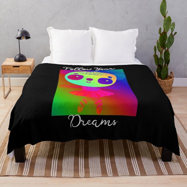 Item preview, Rainbow Ballerina Panda - Follow Your Dreams -Black designed and sold by Wheeler-Styl3.