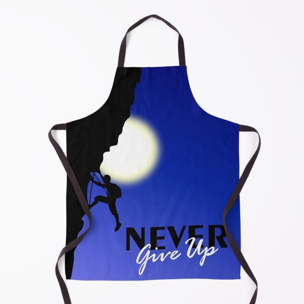 Item preview, Never give up motivation design (climbing on mountain) designed and sold by MustafaU6.