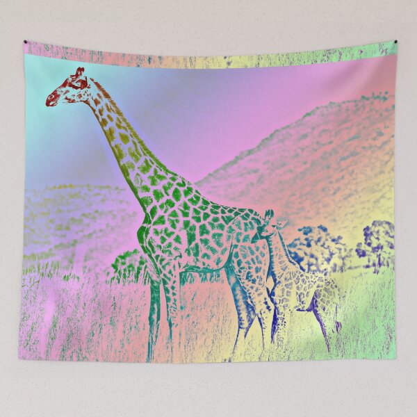 Item preview, Vaca jirafa sudafricana y su cría designed and sold by DitDot-Art.