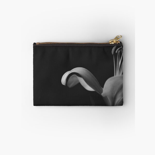 Item preview, Black and White Photograph of a Lily on a Black Background - Garden designed and sold by Lisa Thomas.