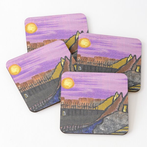 Item preview, Desert Homes Alien Village Acrylic Painting  designed and sold by SillaHoekstra.