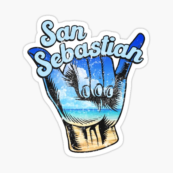 Vista previa del artículo con la obra «San Sebastian surf. San Sebastian shaka», diseñado y vendido por chrlalexandru.