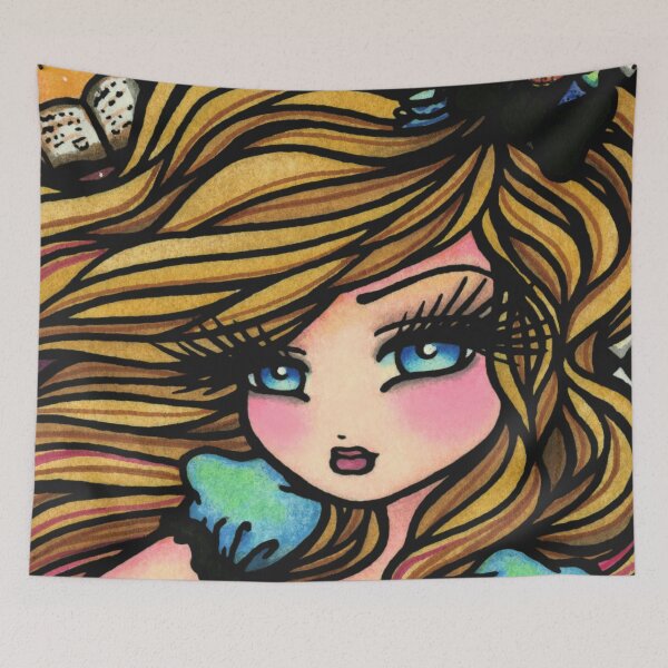 Item preview, Cute Alice in Wonderland Fantasy Art designed and sold by hannahlynnart.
