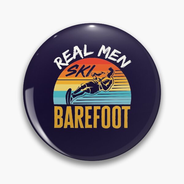 Item preview, Real Men Ski Barefoot Funny Water Skiing Skier designed and sold by jaygo.