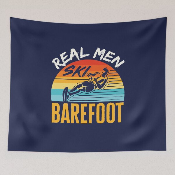 Item preview, Real Men Ski Barefoot Funny Water Skiing Skier designed and sold by jaygo.