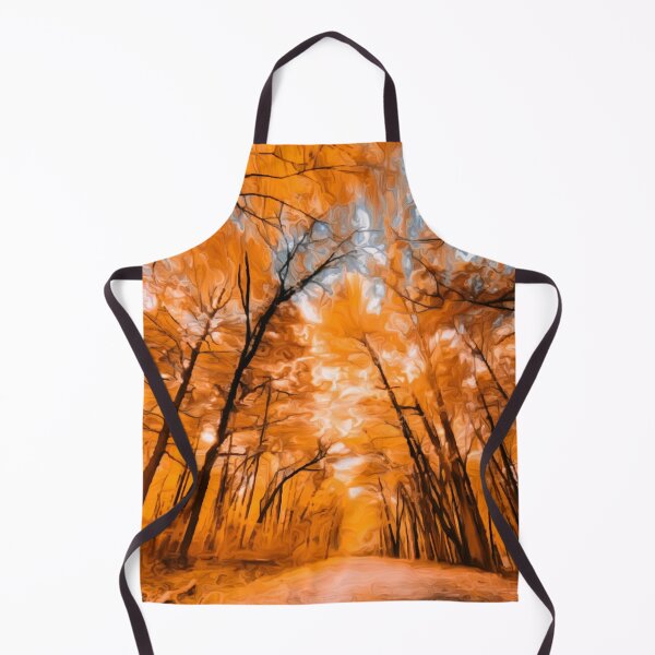 Artikelvorschau, Orange Fall Forest Trail Oil Painting entworfen und verkauft von Zurickdesigns.