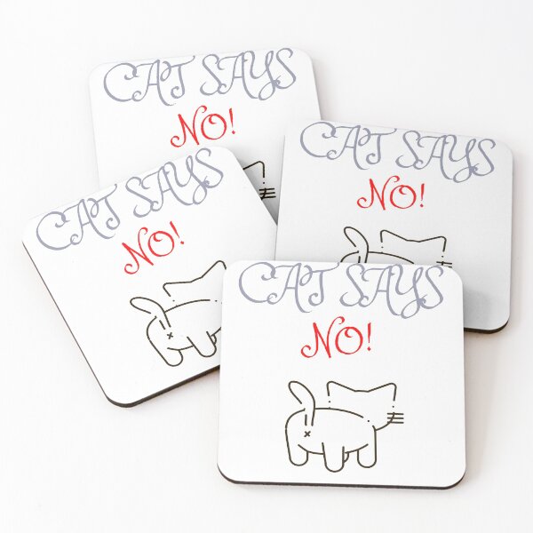 Item preview, Black Cat Says No/ Cute Cat Noir designed and sold by haRexia.