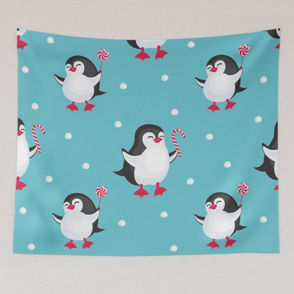 Artikelvorschau, Lustige Pinguine Weihnachten Seamless Patterns No.4 - lustiger Pinguin, lustige Muster entworfen und verkauft von Delandor.