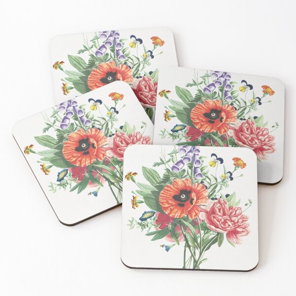 Item preview, Bouquet Of Flowers And Fruits, Foxglove, Clematis, Pansy, Peony, Poppy, And Yellow Day Lily designed and sold by Yeldiz.