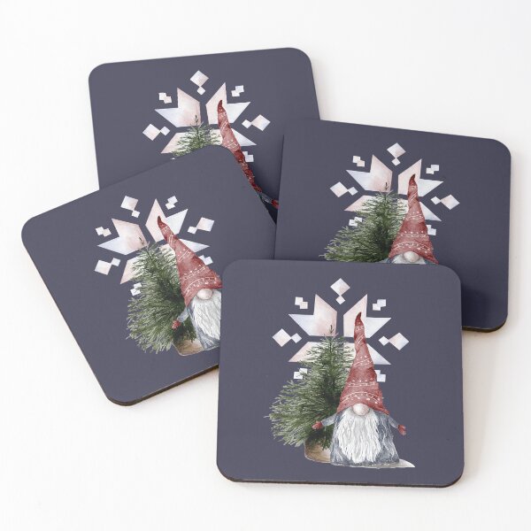 Item preview, Scandi Christmas, Gnome + Christmas Tree + Snowflakes Pattern  designed and sold by Festive Bug.