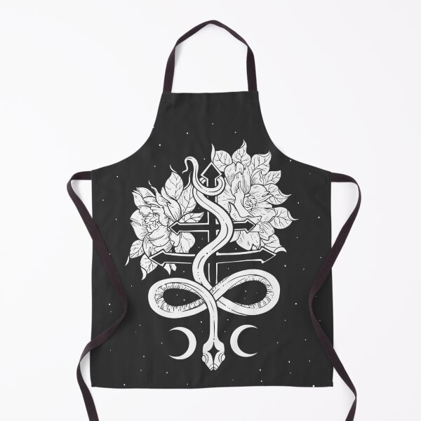 Item preview, cross of leviathan with a snake and flowers, cross of satan, magic, occult designed and sold by ShamanskaKate.