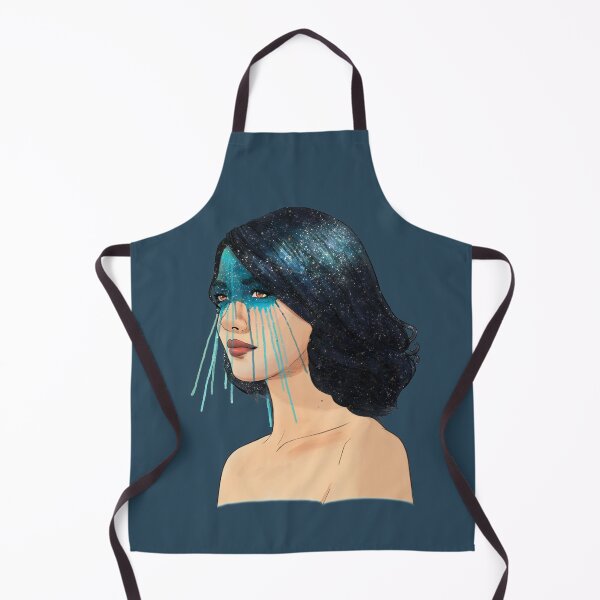 Item preview, Blue Galaxy Hair Portrait designed and sold by ArtfulBonBon.