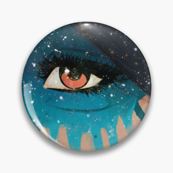 Item preview, Blue Galaxy Hair Portrait designed and sold by ArtfulBonBon.