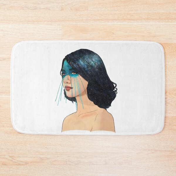 Item preview, Blue Galaxy Hair Portrait designed and sold by ArtfulBonBon.