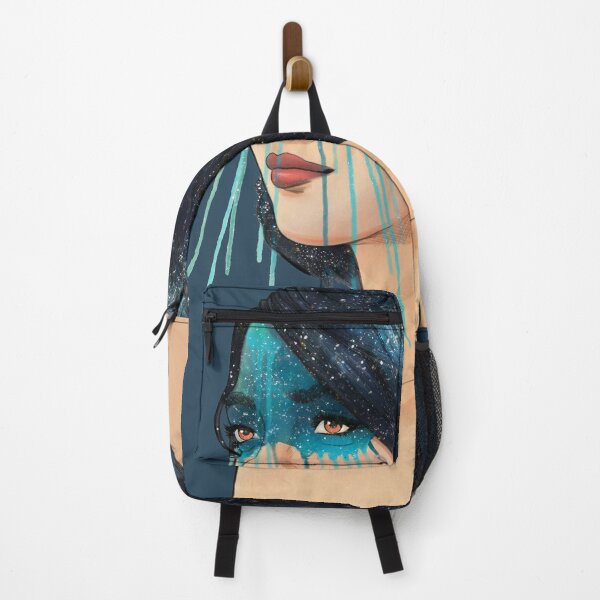 Item preview, Blue Galaxy Hair Portrait designed and sold by ArtfulBonBon.