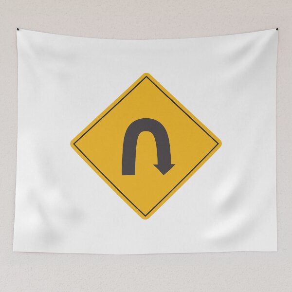 Item preview, Warning traffic sign U-TURN t-shirt | Warning traffic sign U-TURN poster  designed and sold by KARTICK DUTTA.