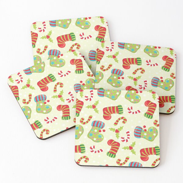 Item preview, Christmas stockings and sweets - winter holidays seamless pattern designed and sold by Kidzz.