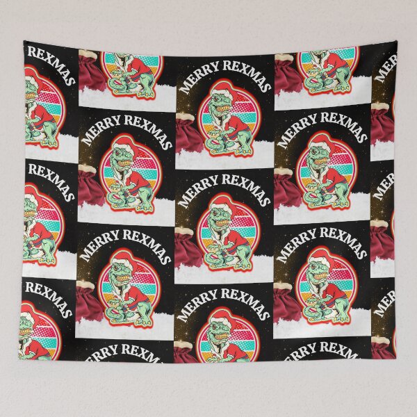 Item preview, Retro T Rex Santa Claus   designed and sold by WoodburyLake.