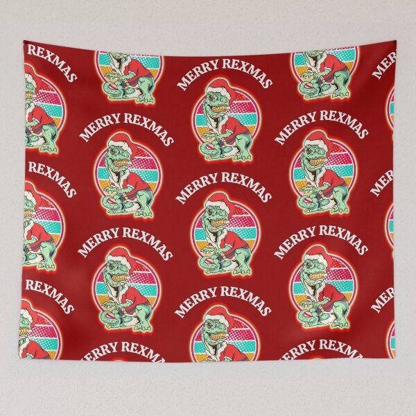 Item preview, Retro T Rex Santa Claus   designed and sold by WoodburyLake.