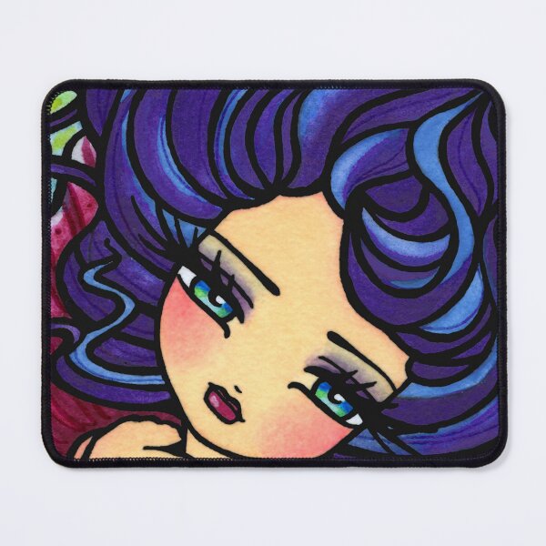 Item preview, Blue Haired Whimsical Fantasy Mermaid designed and sold by hannahlynnart.