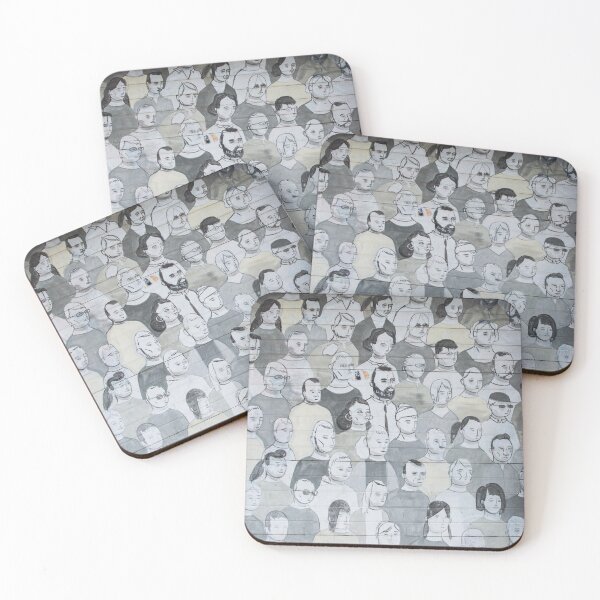 Item preview, Crowd of people women men pattern designed and sold by jsebouvi.