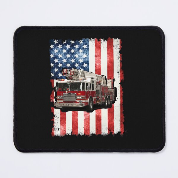 Item preview, Firefighter Fireman Fire Truck American Flag  designed and sold by backtrending.