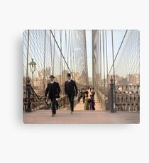 Brooklyn Bridge, New York, 1905 — Colorized Metal Print