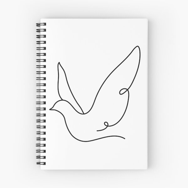 Item preview, Dove line art illustration designed and sold by PeonyPeak.