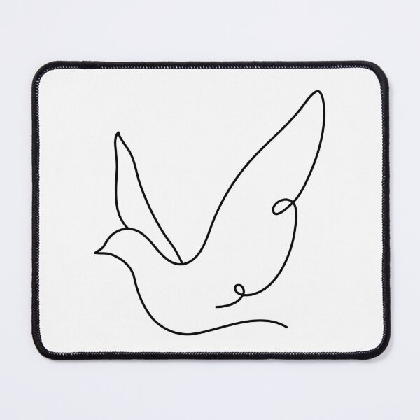 Item preview, Dove line art illustration designed and sold by PeonyPeak.