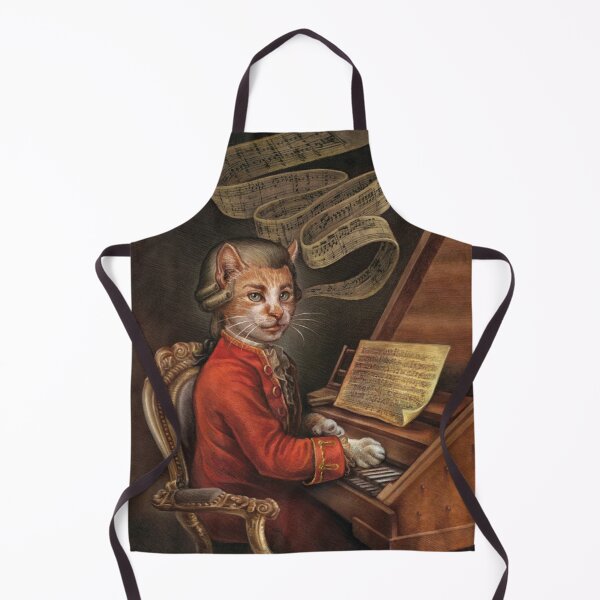 CaTTarot - 3 Pentacles "Acateus Mozart" Apron
