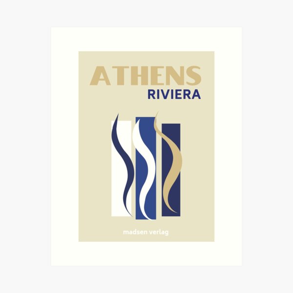 Item preview, Athens Riviera Poster designed and sold by stickersworld31.