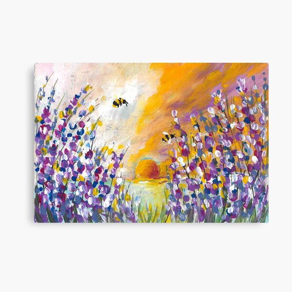 Bee floral art Canvas Print