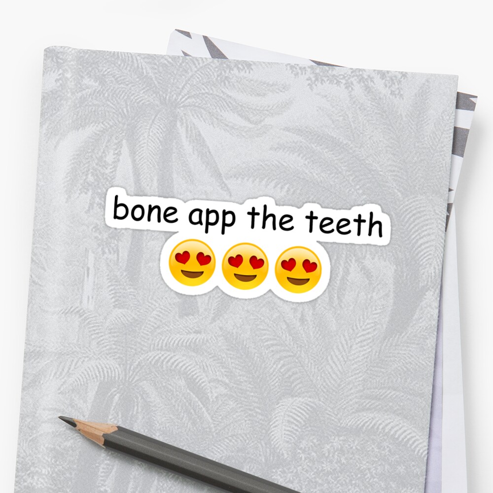 Bone App The Teeth Meme Stickers By Reubengore Redbubble