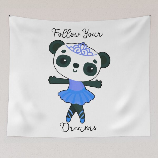 Item preview, Follow Your Dreams - Ballerina Panda - Blue designed and sold by Wheeler-Styl3.