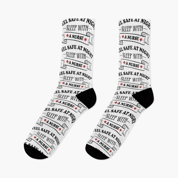 Item preview, Feel Safe At Night Sleep With A Nurse designed and sold by PinkPandaDesign.
