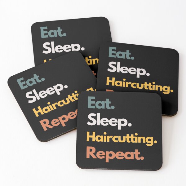 Item preview, Eat Sleep Haircutting Repeat Funny Hairdresser designed and sold by CuteLovelyDesigns.